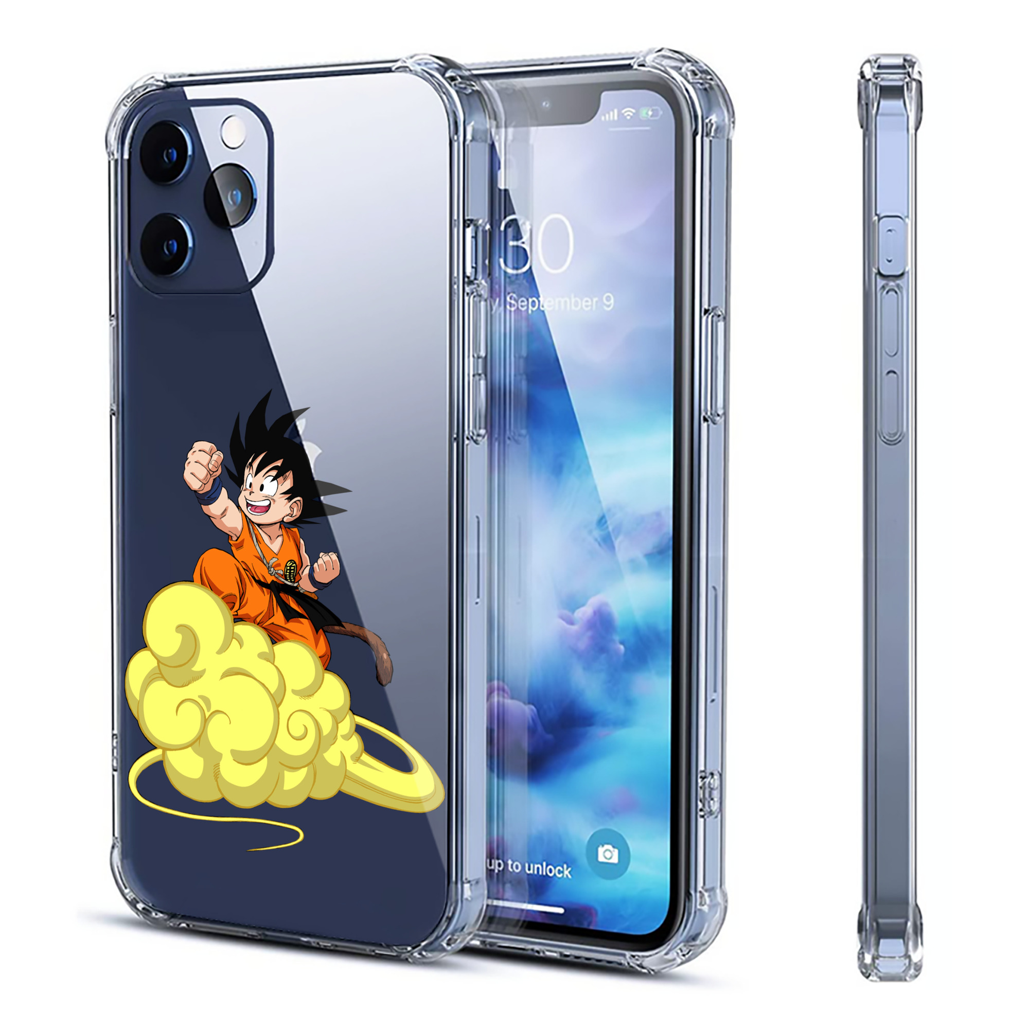（画像用） ドラゴンボール 孫悟空（そん ごくう）Son Goku カカロット DRAGON BALL Kakarotto 【iPhone 12シリーズ対応】透明スマホケース（クリアソフトケース）